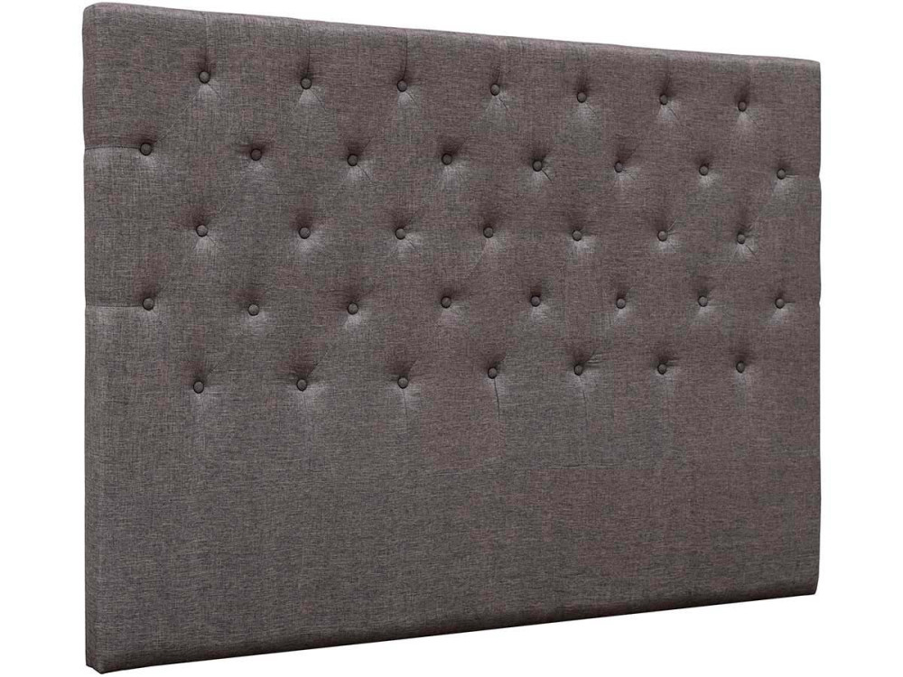 Hoofdbord bed gecapitonneerd "Déco" - 169 cm - Taupe - grijs bruin - Stoffen