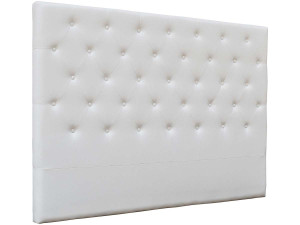 Hoofdbord bed gecapitonneerd "Déco" - 169 cm - Wit - PVC 2