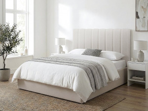 Hoofdbord van structuurstof "Val Thorens" - Beige - 140 cm 2