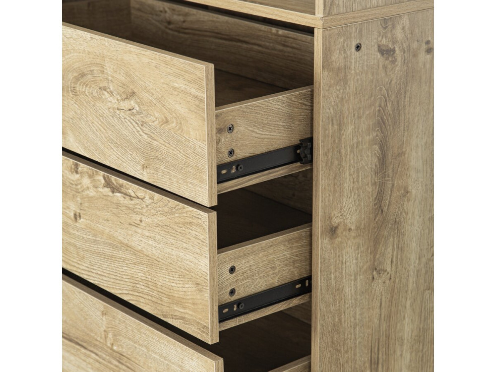 Kledingkast "Opéra" met 4 laden en 1 hangruimte - 80 x 45 x 180 cm - Beige
