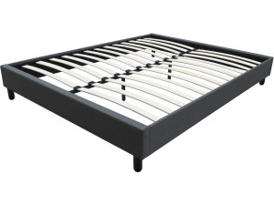 Tweepersoonsbed bedframe bed "Andy" stof - 160 x 200 cm - Grijs antraciet 2