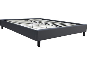 Tweepersoonsbed bedframe bed "Andy" - 160 x 200 cm - PVC - Grijs antraciet 2
