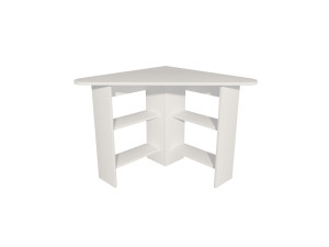 Houten hoekbureau - 80 x 80 x 73 cm - Wit
