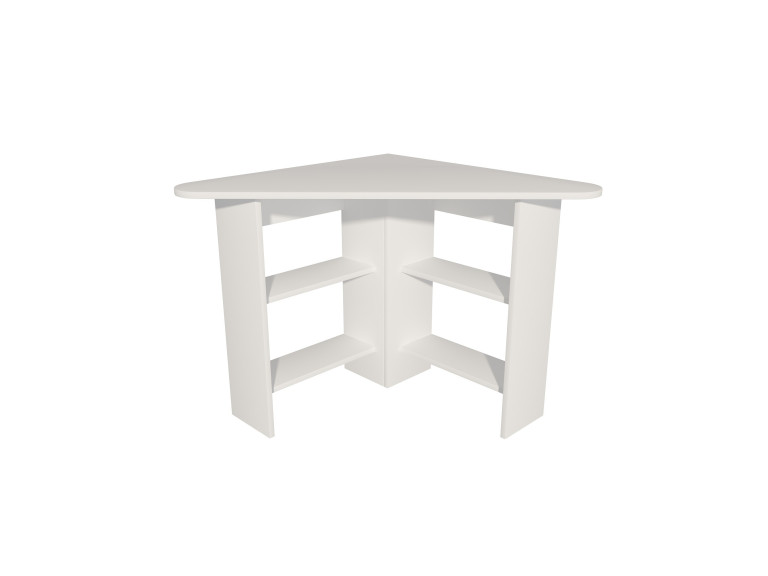 Houten hoekbureau - 80 x 80 x 73 cm - Wit