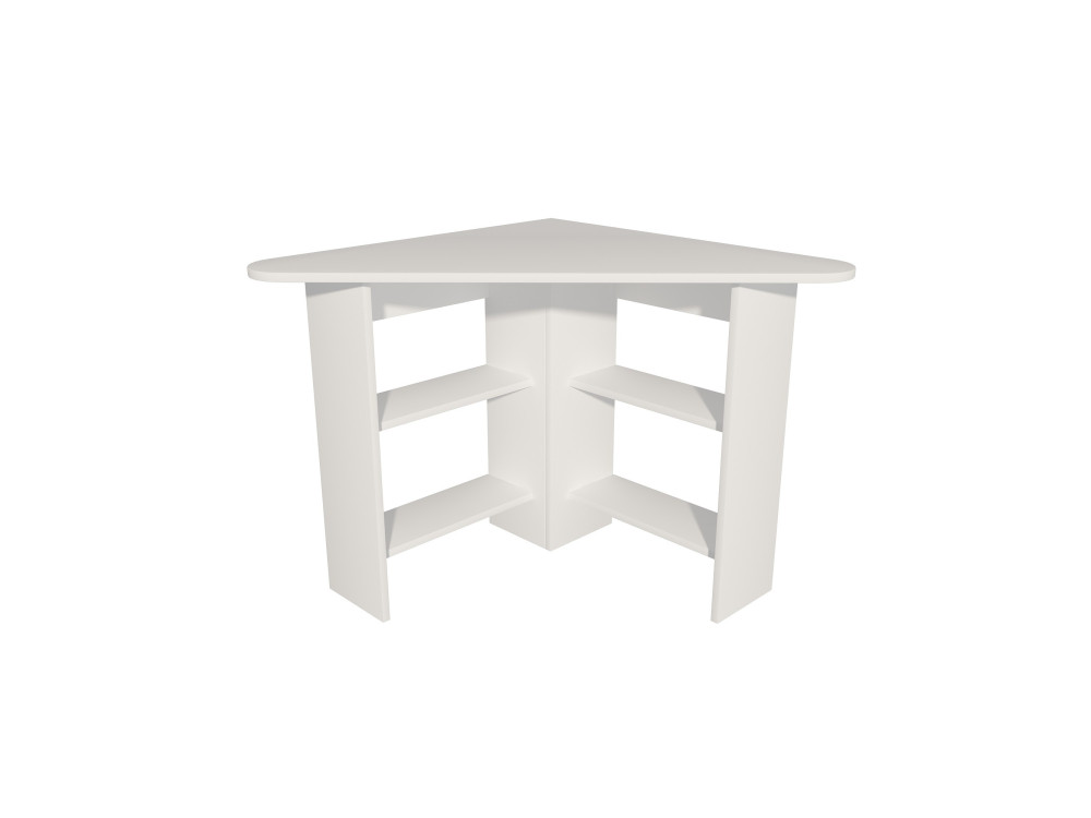 Houten hoekbureau - 80 x 80 x 73 cm - Wit