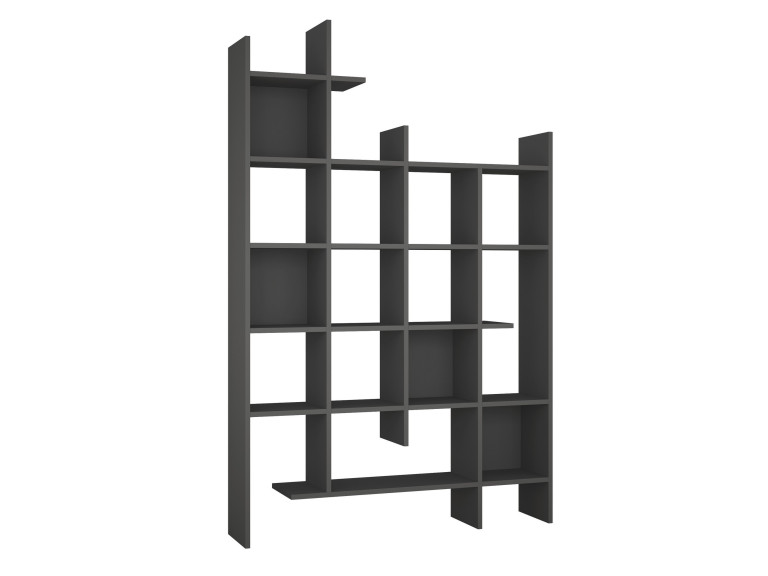 Houten boekenkast "Manco" - 122 x 25 x 188 cm - Antraciet