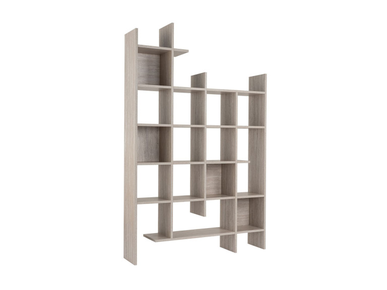 Houten boekenkast "Manco" 122 x 25,5 x 188 cm - Travertin