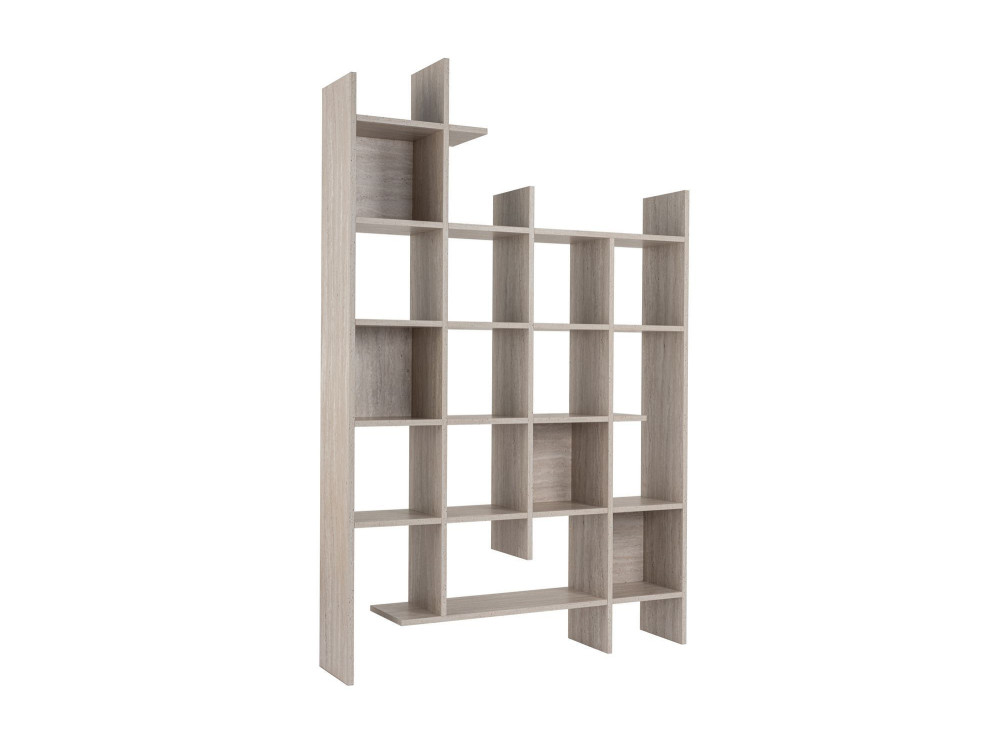 Houten boekenkast "Manco" 122 x 25,5 x 188 cm - Travertin