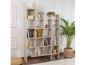 Houten boekenkast "Manco" 122 x 25,5 x 188 cm - Travertin 2