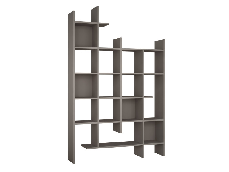 Houten boekenkast "Manco" 122 x 25,5 x 188 cm - Licht Mokka