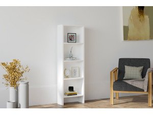 Houten boekenkast "Barkin" - 40 x 19 x 150 cm - Wit 2