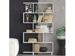 Houten boekenkast "Nilüfer" - 90 x 20 x 156 cm - Wit 2