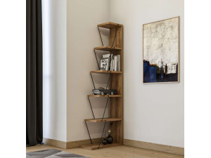 Nove" houten boekenkast - 50 x 22 x 150 cm - Bruin 2