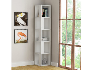 Piano" houten boekenkast - 34 x 34 x 161 cm - Wit 2