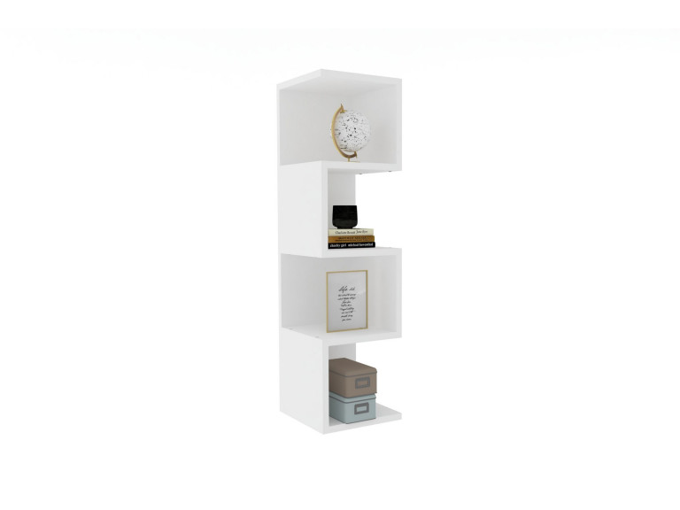 Houten boekenkast "Alin" - 27 x 25 x 95 cm - Wit