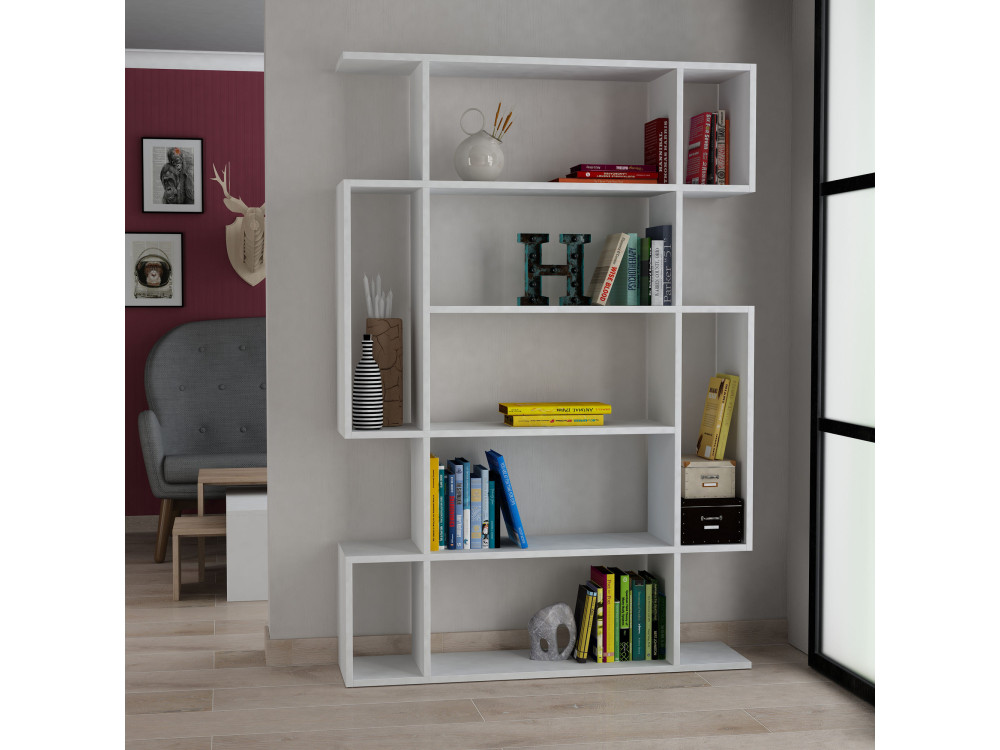 Houten boekenkast "Mito" 110 x 25,5 x 161 cm - Wit