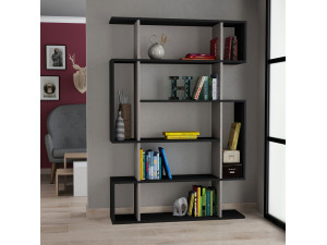 Houten boekenkast "Mito" 110 x 25,5 x 161 cm - Antraciet 2