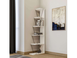 Houten boekenkast "Ayder" - 50 x 22 x 150 cm - Wit 2