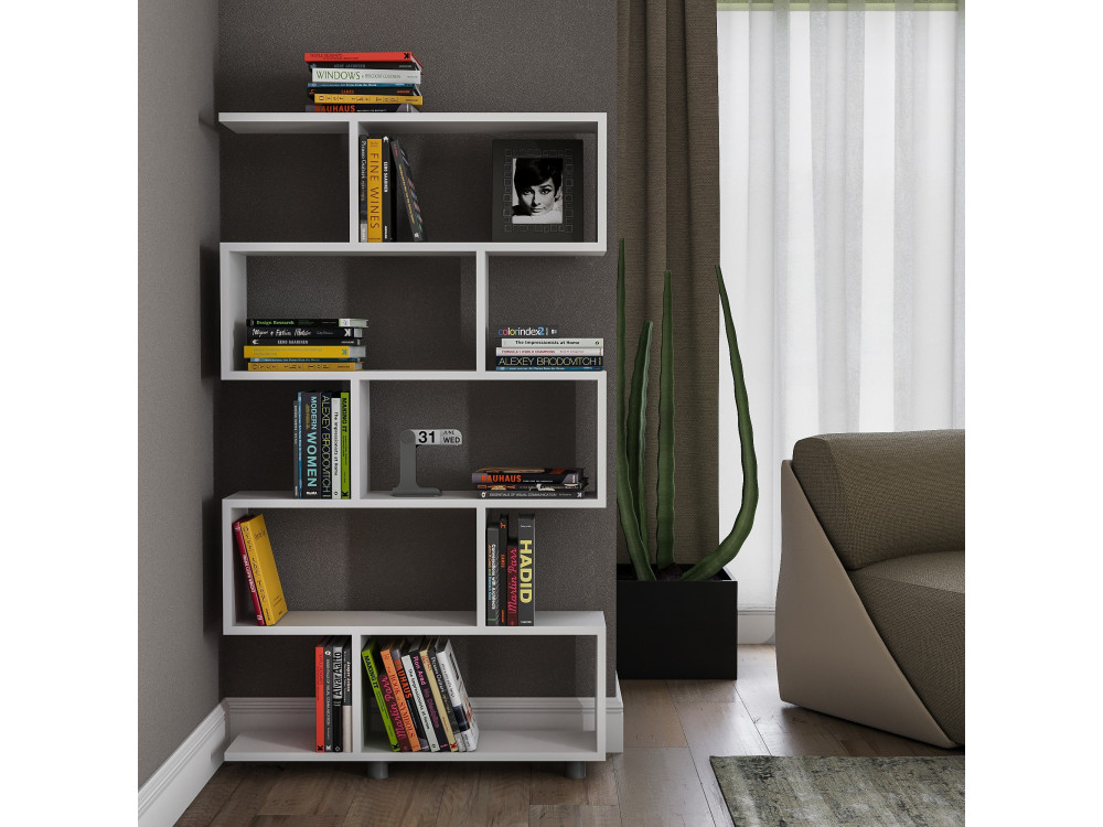 Houten boekenkast "Elif" 90 x 20 x 156 cm - Wit