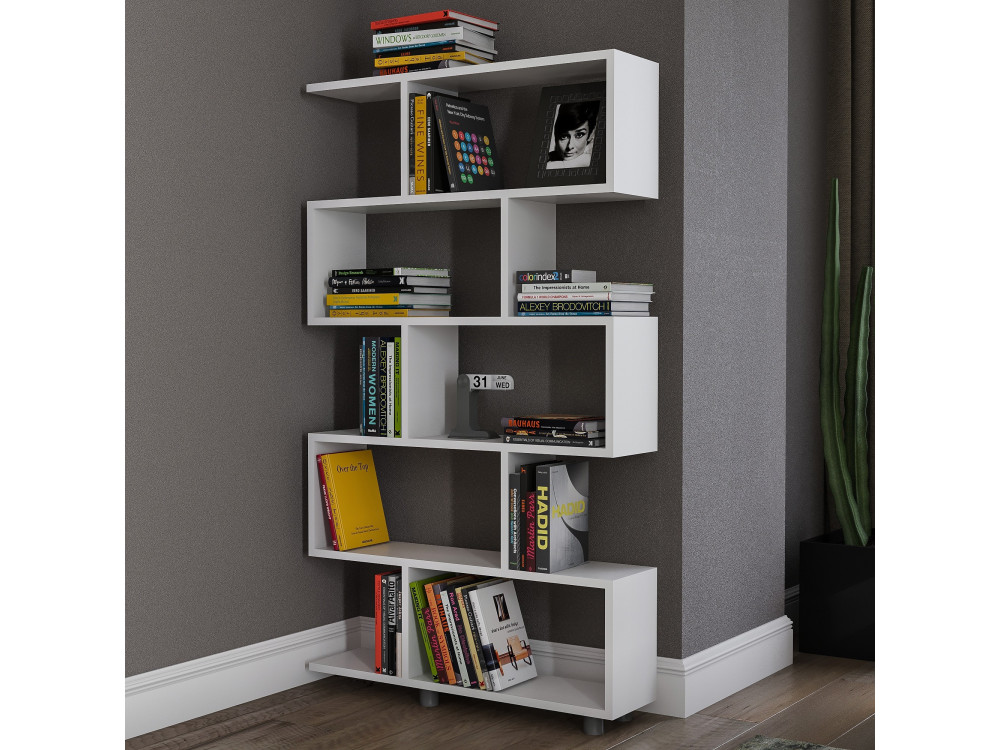 Houten boekenkast "Elif" 90 x 20 x 156 cm - Wit