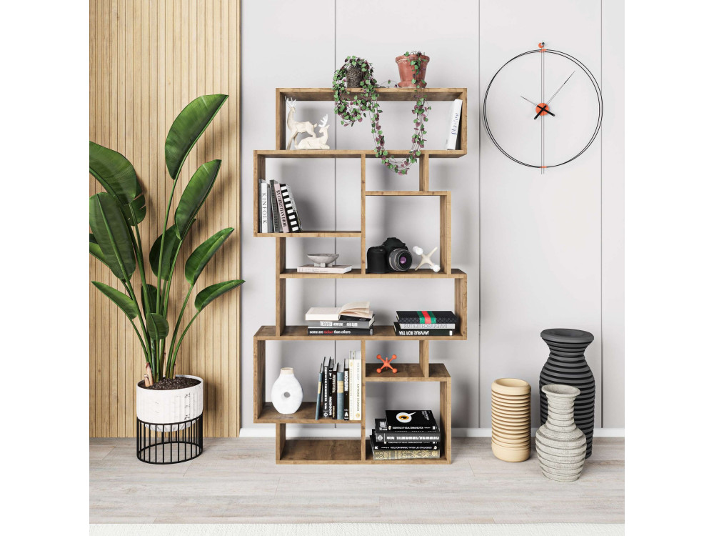 Houten boekenkast "Karmato" 96 x 25.5 x 168.5 cm - Hitit