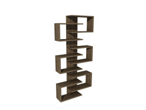 Houten boekenkast Lotus - 75 x 21 x 161 cm - Notenhout