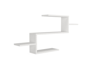 Houten boekenkast "Twist" - 104 x 14 x 49 cm - Wit