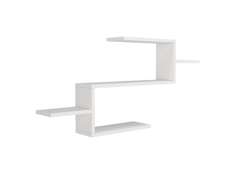 Houten boekenkast "Twist" - 104 x 14 x 49 cm - Wit