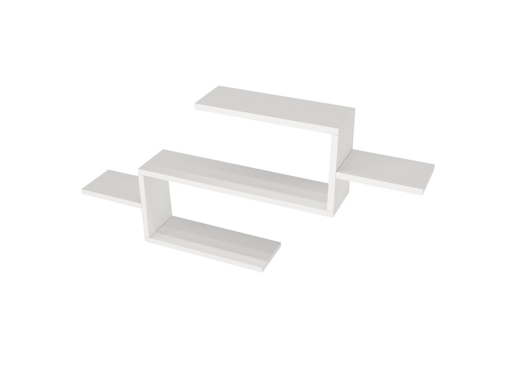 Houten boekenkast "Twist" - 104 x 14 x 49 cm - Wit