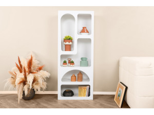 Venüs" houten boekenkast 60 x 32 x 150 cm - Wit 2