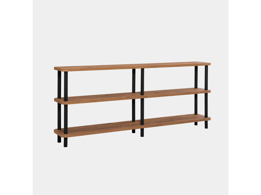 Houten boekenkast "Zen" - 180 x 35 x 75 cm - Zwart