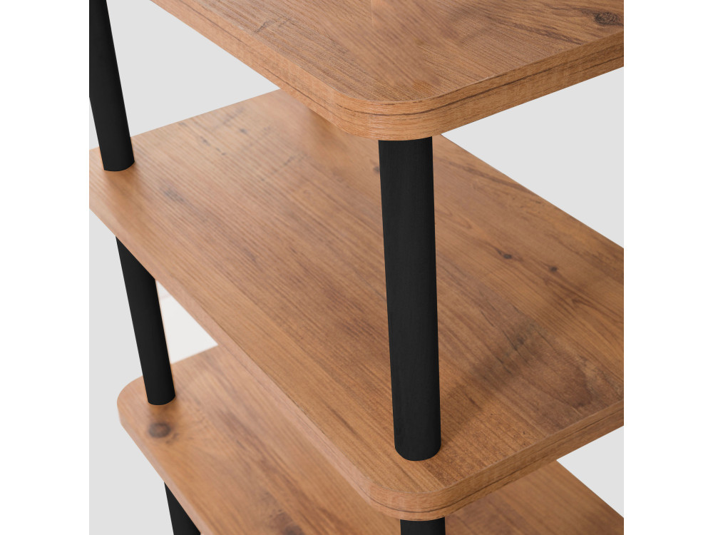 Houten boekenkast "Zen" - 180 x 35 x 75 cm - Zwart