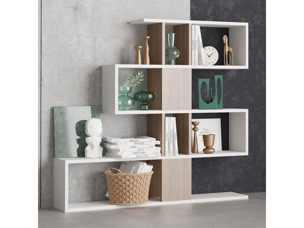 Houten boekenkast "Karlin" - 120 x 20 x 109 cm - Wit