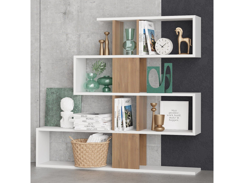 Houten boekenkast "Karlin" - 120 x 20 x 109 cm - Wit