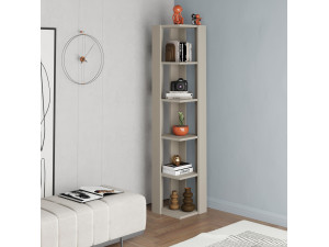 Houten boekenkast "Nati" - 32 x 32 x 161 cm - Zandsteen 2