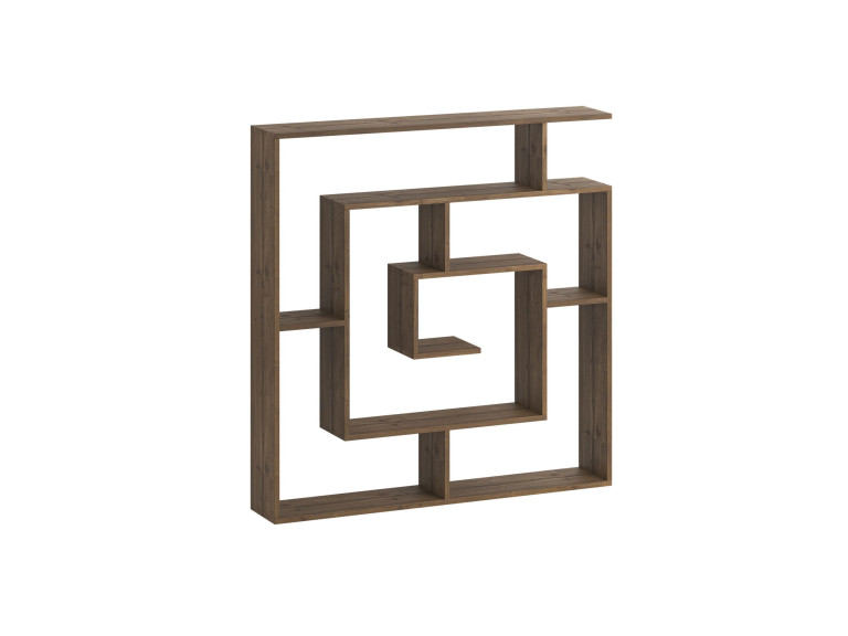 Houten boekenkast "Labirent" - 125 x 22 x 129 cm - Bruin