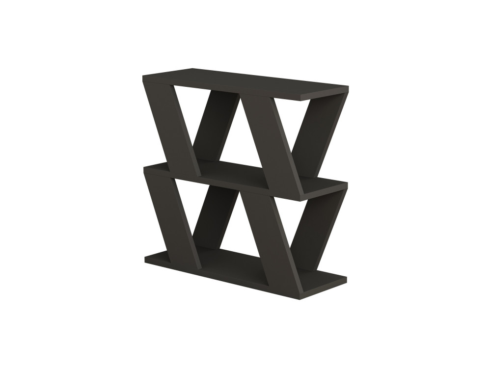 Houten bijzettafel "Lazena" - 60 x 22 x 57 cm - Antraciet