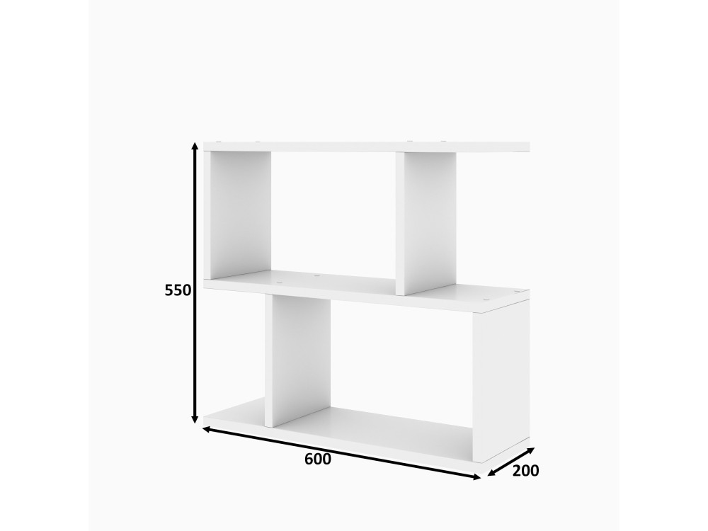 Houten bijzettafel "Lale" - 60 x 20 x 55 cm - Wit