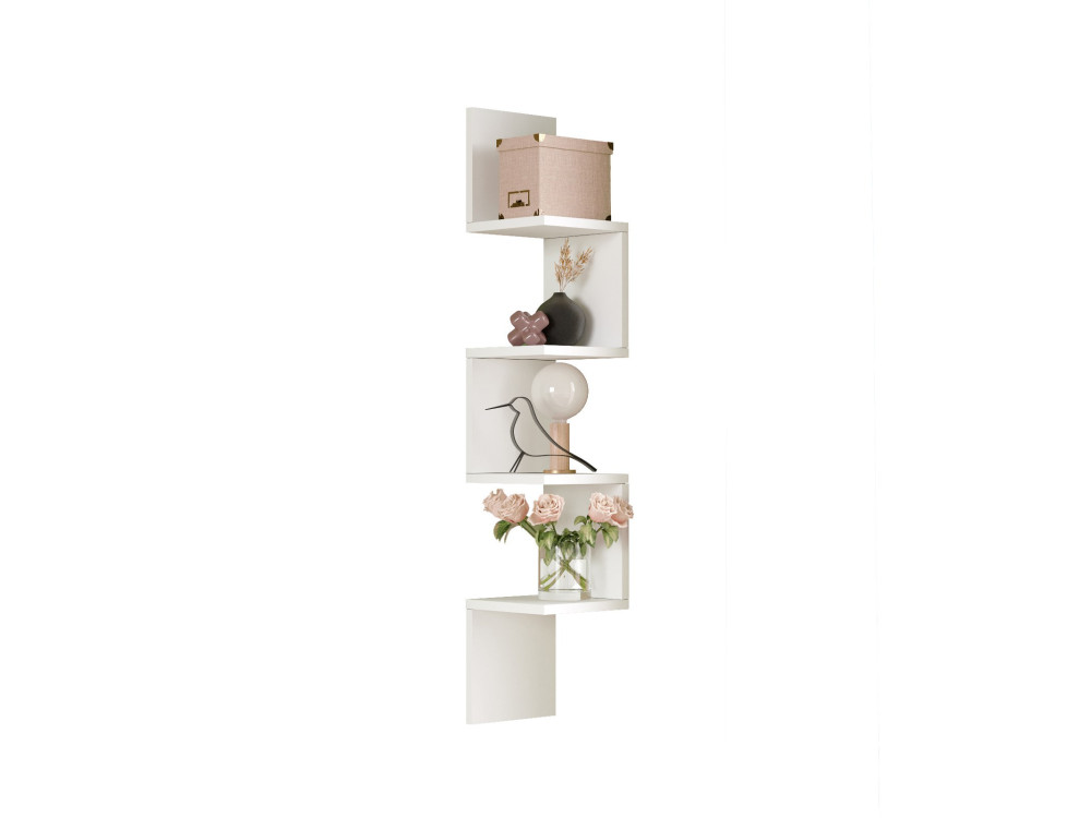 WL9" houten wandplank - 22 x 22 x 117 cm - Wit