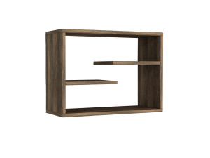 Houten wandplank "Tino" - 60 x 19 x 44 cm - Notelaar