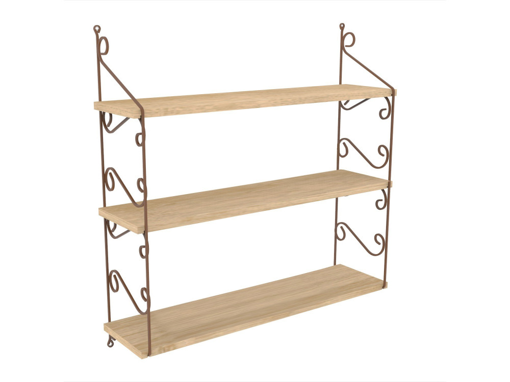 Seramoni" houten wandplank 72 x 20 x 80 cm - Eik