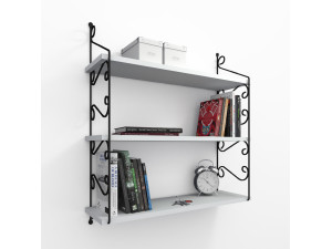 Houten wandplank "Seramoni" 72 x 20 x 81 cm - Wit 2