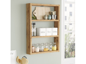 PR1" houten wandplank - 43 x 9 x 60 cm - Atlantisch grenen 2