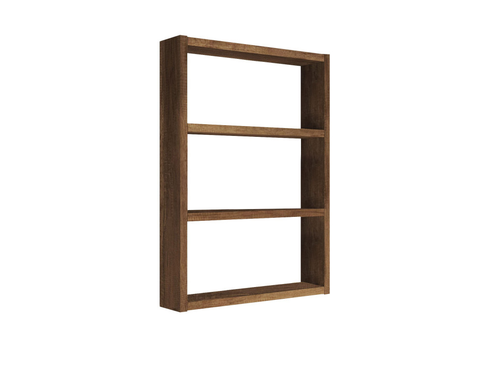 PR1" houten wandplank - 43 x 9 x 60 cm - Notelaar