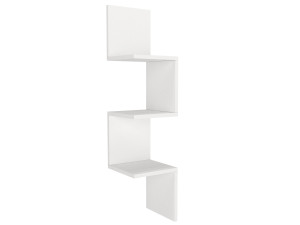 Houten wandplank "Corner" - 25 x 25 x 105 cm - Wit