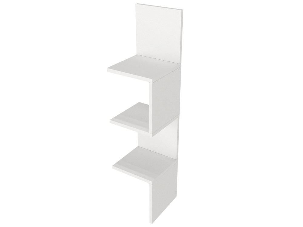 Houten wandplank "Corner" - 25 x 25 x 105 cm - Wit