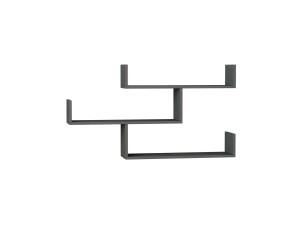 Tibet" houten wandplank - 120 x 22 x 67 cm - Antraciet