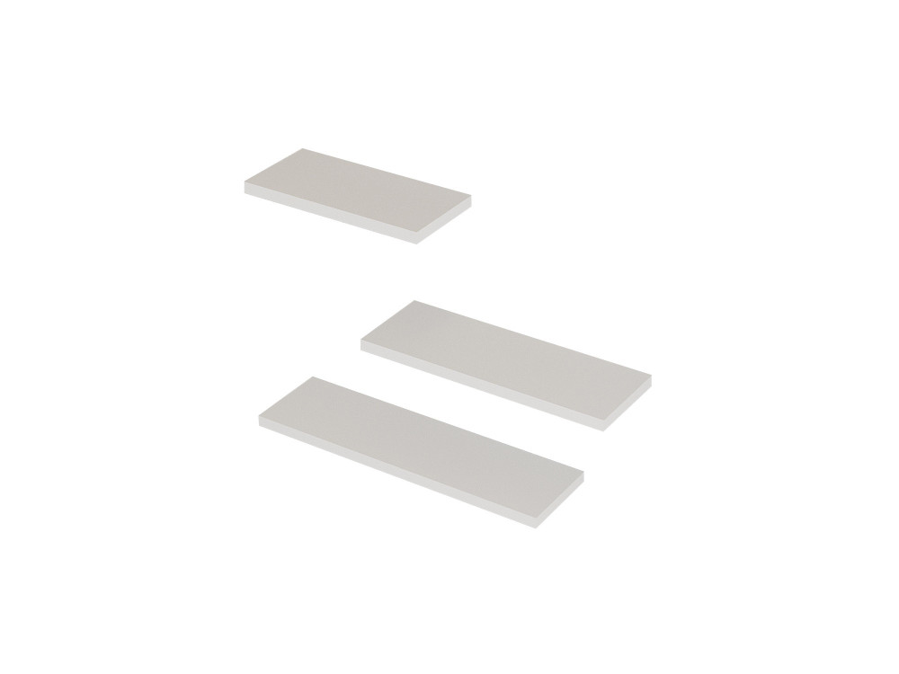 Houten wandplank "Leila" - 50 x 14 x 2 cm - Wit