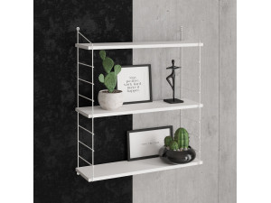 Houten wandplank "Armoni" - 72 x 20 x 85 cm - Wit 2