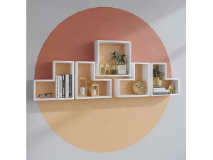 Houten wandplank "Elitra" - 180 x 15 x 59 cm - Wit 2